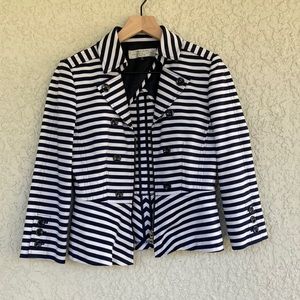 Tahari Navy Blue striped Jacket